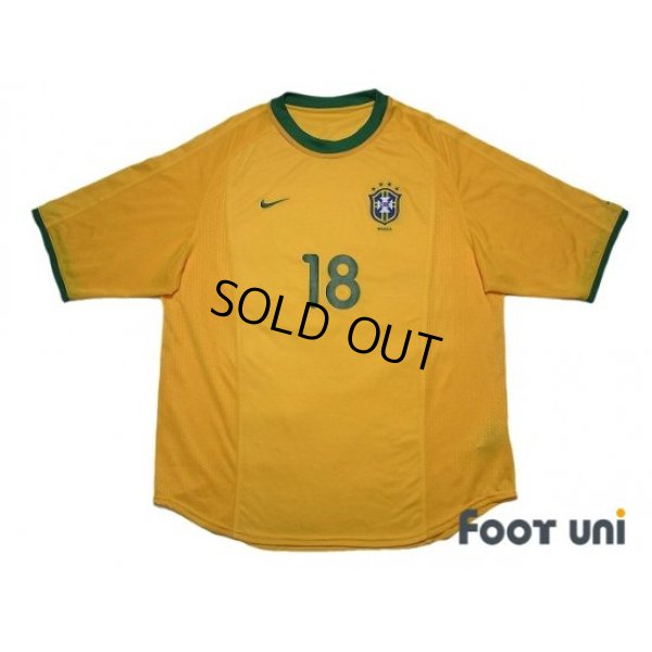Photo1: Brazil 2000 Home Shirt #18 Fabio Rochemback
