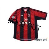 AC Milan 1998-1999 Home Shirt #3 Maldini Lega Calcio Patch/Badge