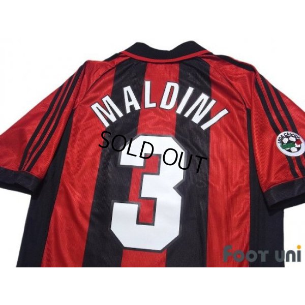 Photo4: AC Milan 1998-1999 Home Shirt #3 Maldini Lega Calcio Patch/Badge