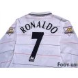 Photo4: Manchester United 2003-2005 Third Long Sleeve Shirt #7 Ronaldo Champions 2002-2003 BARCLAYCARD PREMIERSHIP Patch/Badge