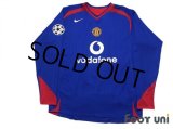 Manchester United 2005-2006 Away Long Sleeve Shirt #10 Van Nistelrooy Champions League Patch/Badge