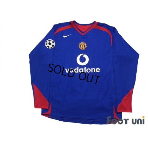 Photo1: Manchester United 2005-2006 Away Long Sleeve Shirt #10 Van Nistelrooy Champions League Patch/Badge