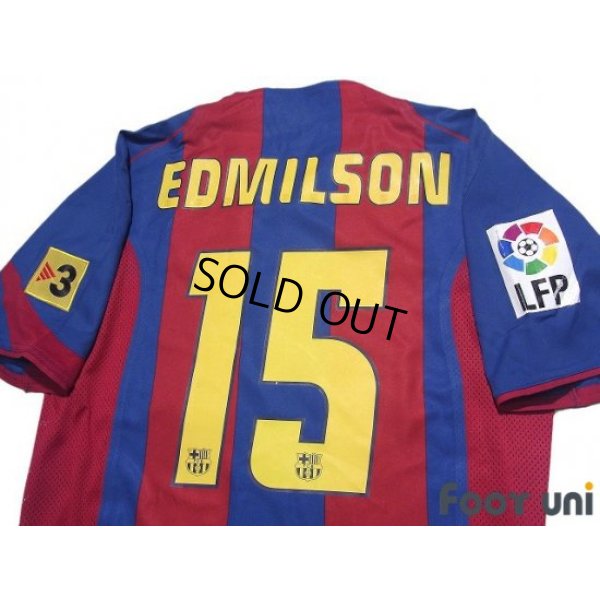 Photo4: FC Barcelona 2004-2005 Home Authentic Shirt #15 Edmilson LFP Patch/Badge