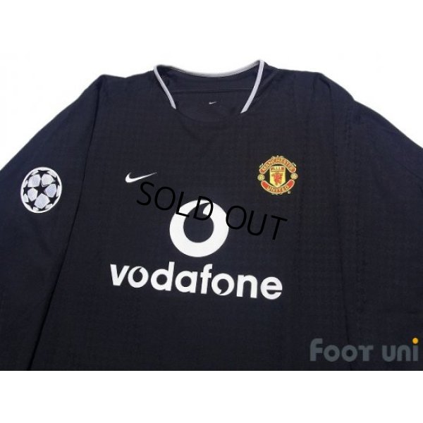 Photo3: Manchester United 2003-2005 Away Long Sleeve Shirt #10 van Nistelrooy Champions League Patch/Badge