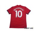 Photo2: Manchester United 2017-2018 Home Shirt #10 Ibrahimovic (2)