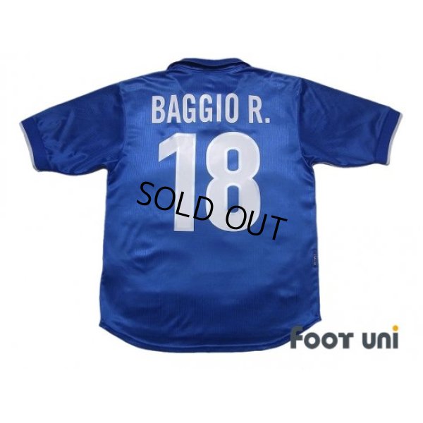 Photo2: Italy 1998 Home Shirt #18 Roberto Baggio