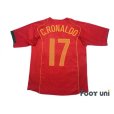 Photo2: Portugal Euro 2004 Home Shirt #17 Cristiano Ronaldo (2)