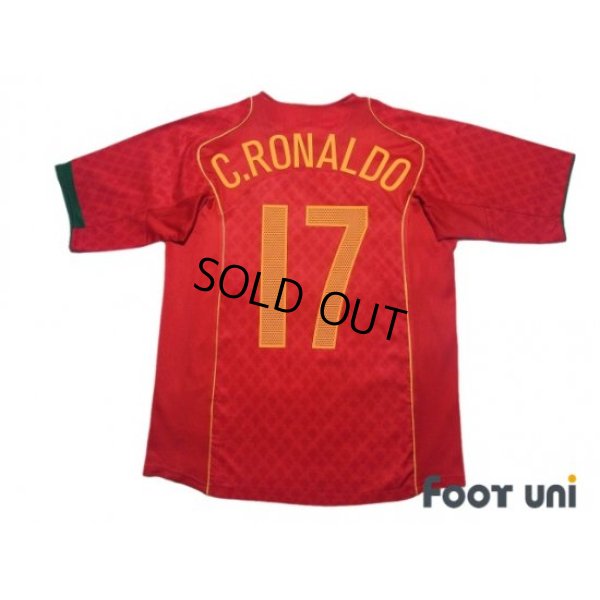Photo2: Portugal Euro 2004 Home Shirt #17 Cristiano Ronaldo