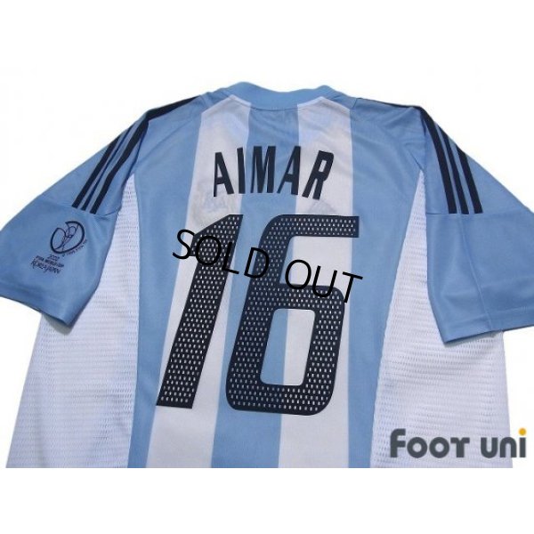 Photo4: Argentina 2002 Home Shirt #16 Aimar 2002 FIFA World Cup Korea Japan Patch/Badge