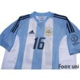 Photo3: Argentina 2002 Home Shirt #16 Aimar 2002 FIFA World Cup Korea Japan Patch/Badge