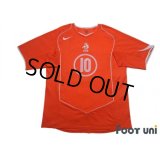Netherlands Euro 2004 Home Shirt #10 Van Nistelrooy