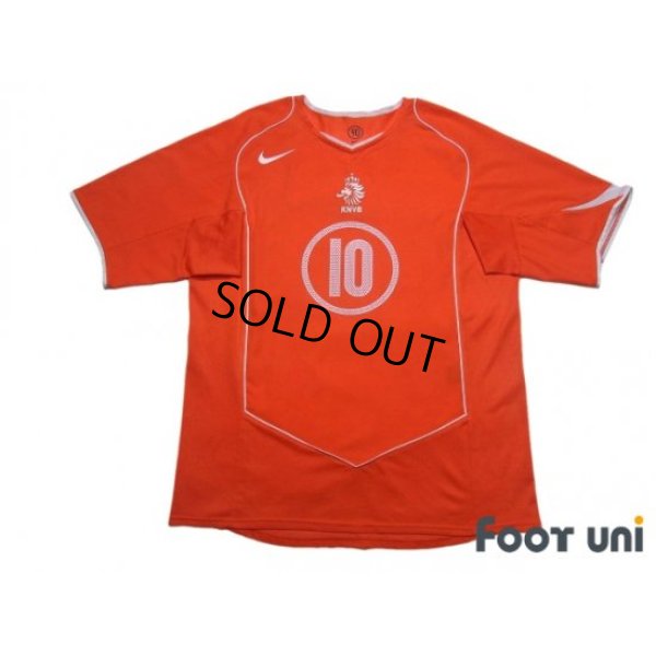 Photo1: Netherlands Euro 2004 Home Shirt #10 Van Nistelrooy