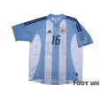 Photo1: Argentina 2002 Home Shirt #16 Aimar 2002 FIFA World Cup Korea Japan Patch/Badge (1)