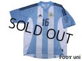 Argentina 2002 Home Shirt #16 Aimar 2002 FIFA World Cup Korea Japan Patch/Badge