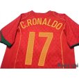 Photo4: Portugal Euro 2004 Home Shirt #17 Cristiano Ronaldo
