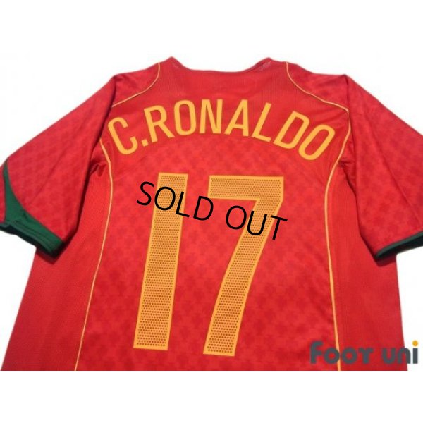 Photo4: Portugal Euro 2004 Home Shirt #17 Cristiano Ronaldo
