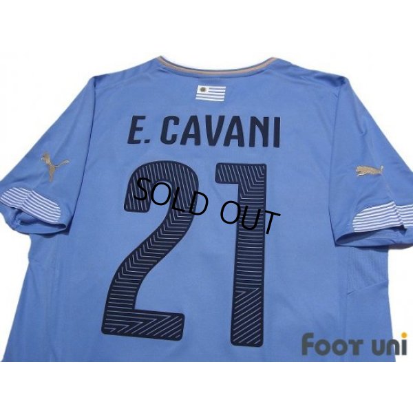 Photo4: Uruguay 2014 Home Shirt #21 Edinson Cavani