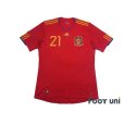 Photo1: Spain 2010 Home Shirt #21 David Silva (1)