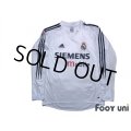Real Madrid 2004-2005 Home Long Sleeve Shirt LFP Patch/Badge
