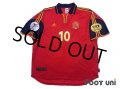 Spain Euro 2000 Home Shirt #10 Raul UEFA Euro 2000 Patch/Badge UEFA Fair Play Patch/Badge