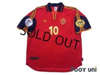 Spain Euro 2000 Home Shirt #10 Raul UEFA Euro 2000 Patch/Badge UEFA Fair Play Patch/Badge