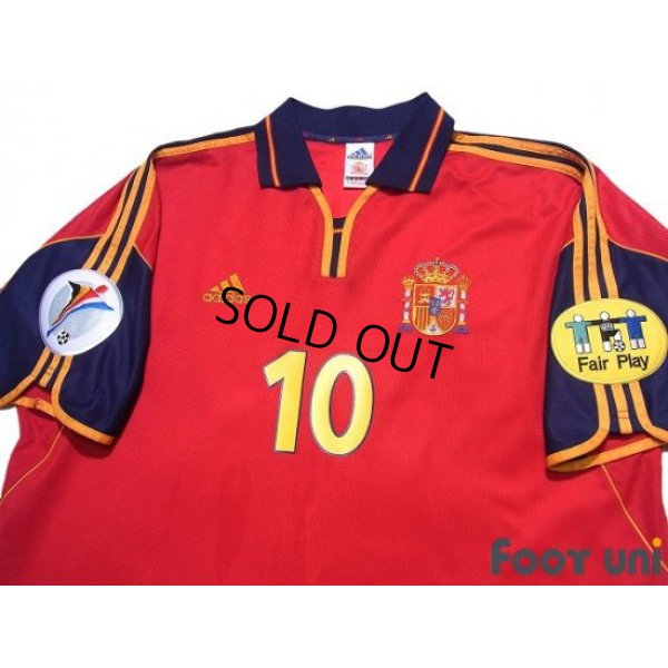 Photo3: Spain Euro 2000 Home Shirt #10 Raul UEFA Euro 2000 Patch/Badge UEFA Fair Play Patch/Badge