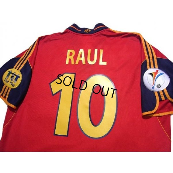 Photo4: Spain Euro 2000 Home Shirt #10 Raul UEFA Euro 2000 Patch/Badge UEFA Fair Play Patch/Badge