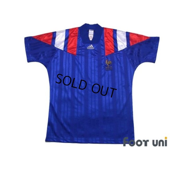 Photo1: France Euro 1992 Home Shirt Jersey