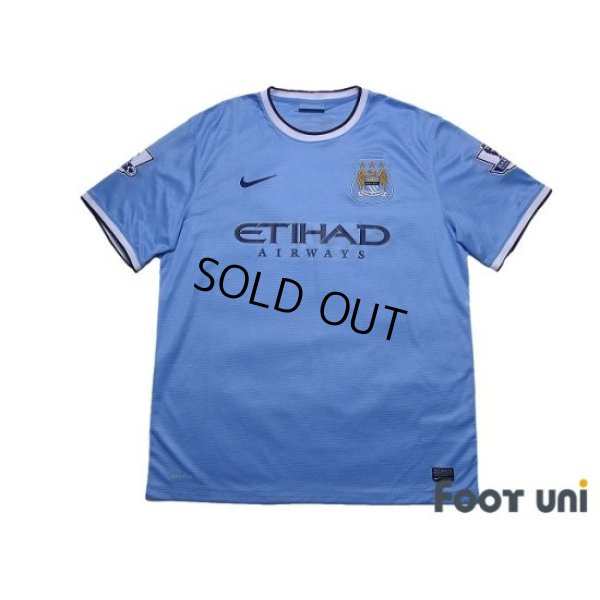 Photo1: Manchester City 2013-2014 Home Shirt Jersey BARCLAYS PREMIER LEAGUE Patch/Badge