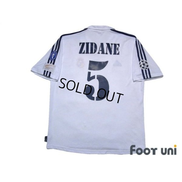 Photo2: Real Madrid 2001-2002 Home Centenario Shirt Jersey #5 Zidane Champions League Model Centennial Patch/Badge
