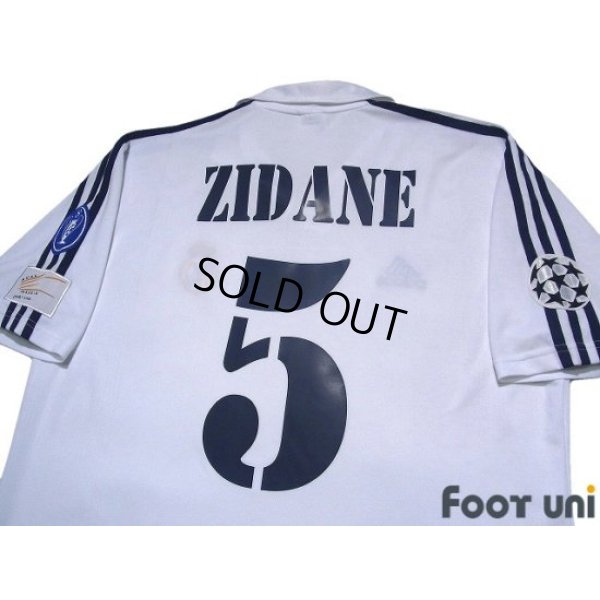 Photo4: Real Madrid 2001-2002 Home Centenario Shirt Jersey #5 Zidane Champions League Model Centennial Patch/Badge