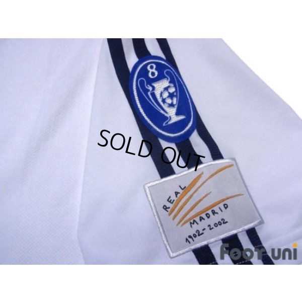 Photo8: Real Madrid 2001-2002 Home Centenario Shirt Jersey #5 Zidane Champions League Model Centennial Patch/Badge
