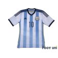 Photo1: Argentina 2014 Home Shirt #10 Messi FIFA World Cup Brazil Model (1)