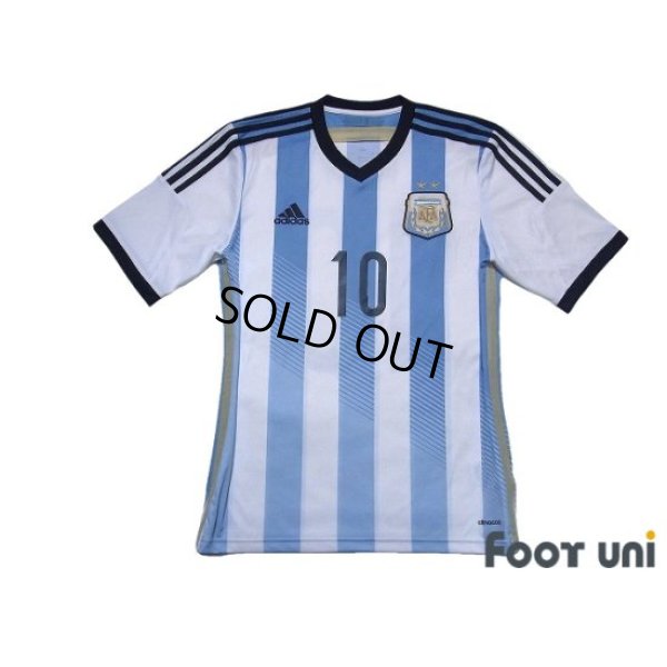 Photo1: Argentina 2014 Home Shirt #10 Messi FIFA World Cup Brazil Model