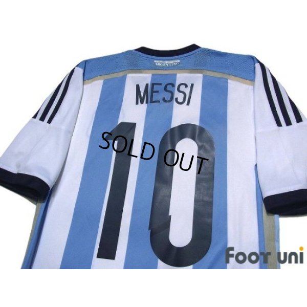 Photo4: Argentina 2014 Home Shirt #10 Messi FIFA World Cup Brazil Model