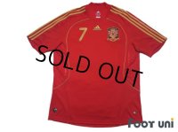 Spain Euro2008 Home Shirt Jersey #7 David Villa