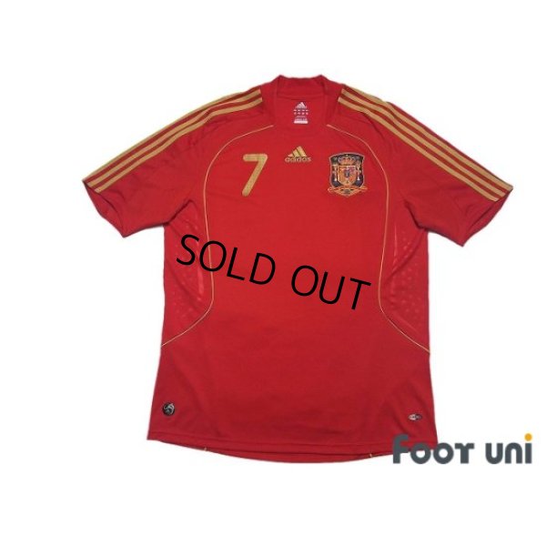 Photo1: Spain Euro2008 Home Shirt Jersey #7 David Villa