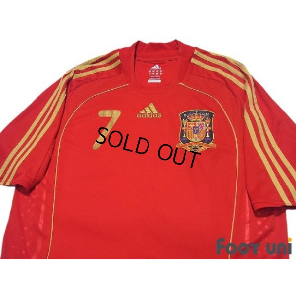 Photo3: Spain Euro2008 Home Shirt Jersey #7 David Villa