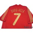 Photo4: Spain Euro2008 Home Shirt Jersey #7 David Villa
