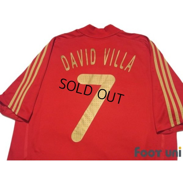 Photo4: Spain Euro2008 Home Shirt Jersey #7 David Villa