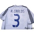 Photo4: Real Madrid 2006-2007 Home Shirt Jersey #3 Roberto Carlos