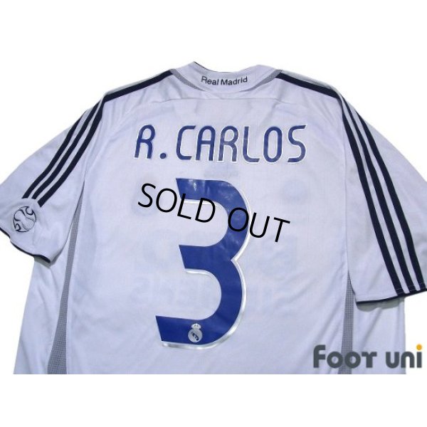 Photo4: Real Madrid 2006-2007 Home Shirt Jersey #3 Roberto Carlos