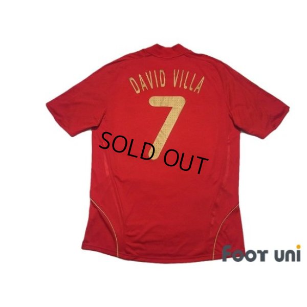 Photo2: Spain Euro2008 Home Shirt Jersey #7 David Villa