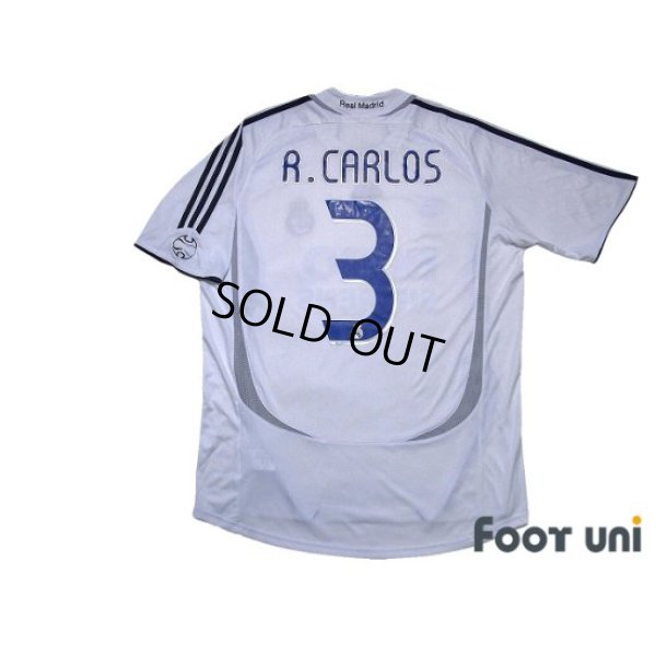 Photo2: Real Madrid 2006-2007 Home Shirt Jersey #3 Roberto Carlos