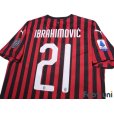 Photo4: AC Milan 2019-2020 Home Shirt #21 Ibrahimović