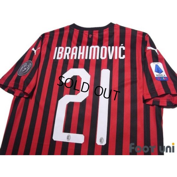 Photo4: AC Milan 2019-2020 Home Shirt #21 Ibrahimović