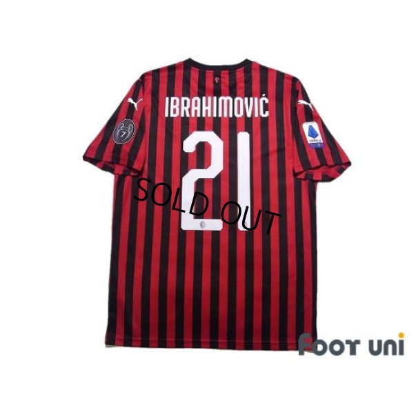 Photo2: AC Milan 2019-2020 Home Shirt #21 Ibrahimović