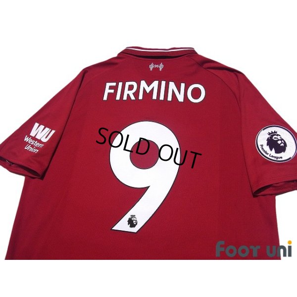 Photo4: Liverpool 2018-2019 Home Shirt #9 Firmino Premier League Patch/Badge w/tags
