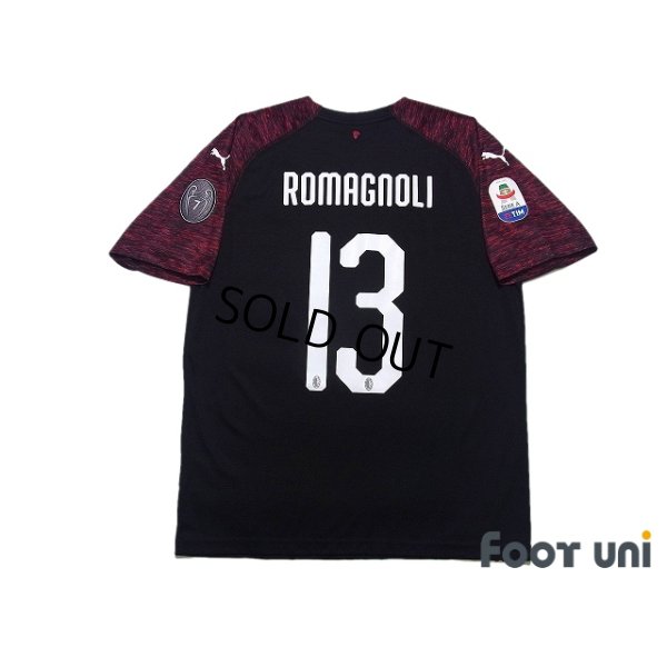 Photo2: AC Milan 2018-2019 Third Shirt #13 Alessio Romagnoli Lega Calcio Patch/Badge