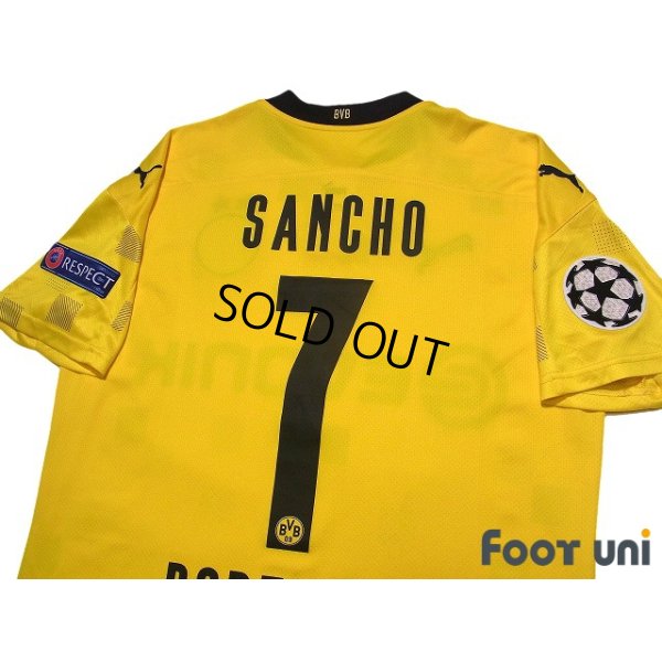Photo4: Borussia Dortmund 2020-2021 Home Shirt #7 Jadon Sancho Cup model